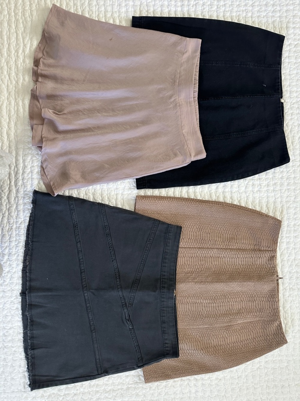Women’s Neutral & Black Skirt Lot of 4 - Versatile Everyday Styles